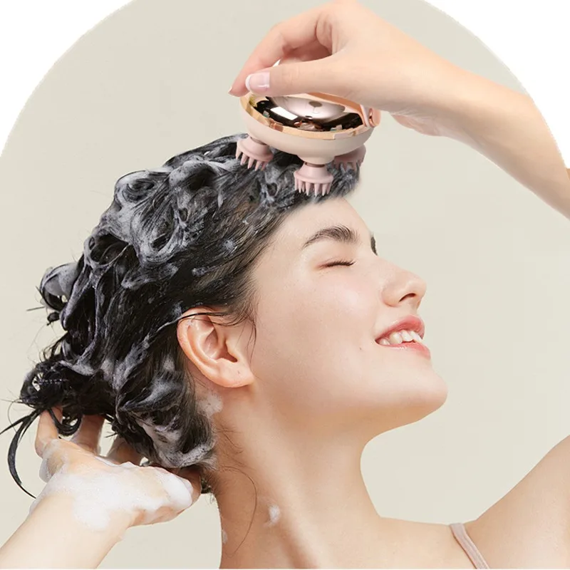 Rechargeable Scalp Massager used in the shower