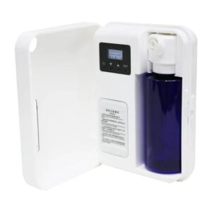 Wi-Fi Wall-Mounted Aroma Diffuser – open view with oil bottle
