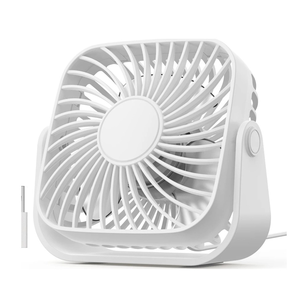 Quiet 4-Inch USB Desk Fan – front view